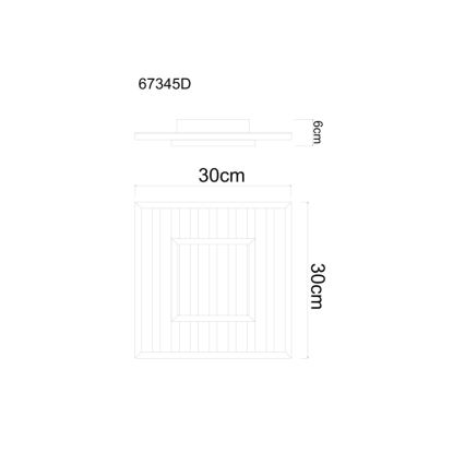 Globo - LED Plafondlamp LED/18W/230V 3000K 30x30 cm