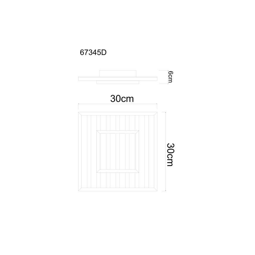 Globo - LED Plafondlamp LED/18W/230V 3000K 30x30 cm