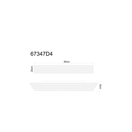 Globo - LED plafondlamp LED/30W/230V 3000K 80x20 cm