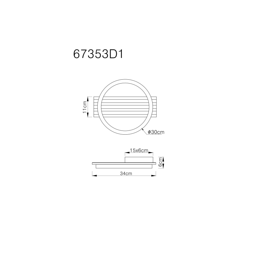 Globo - LED plafondlamp LED/12W/230V 3000K 30x34 cm