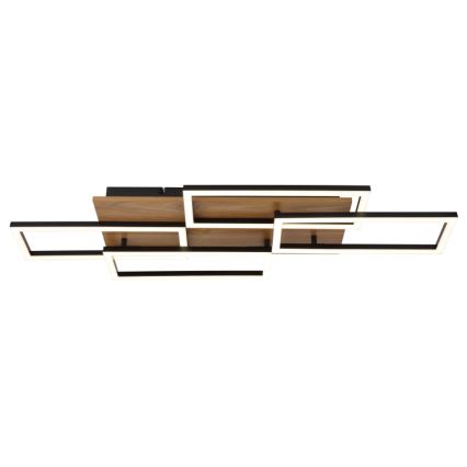 Globo - Dimbare LED-plafondlamp LED/40W/230V 2700-6500K 32,5x87,5 cm bruin/zwart + afstandsbediening