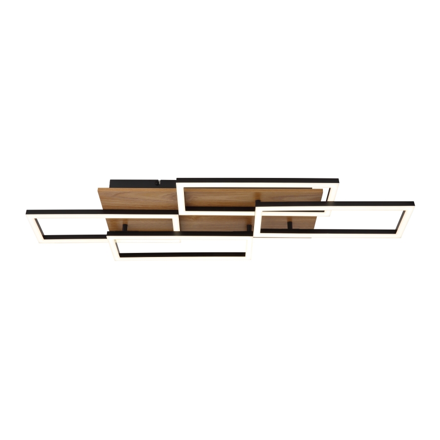 Globo - Dimbare LED-plafondlamp LED/40W/230V 2700-6500K 32,5x87,5 cm bruin/zwart + afstandsbediening