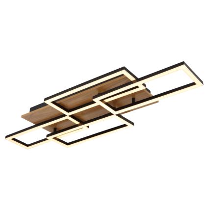 Globo - Dimbare LED-plafondlamp LED/40W/230V 2700-6500K 32,5x87,5 cm bruin/zwart + afstandsbediening