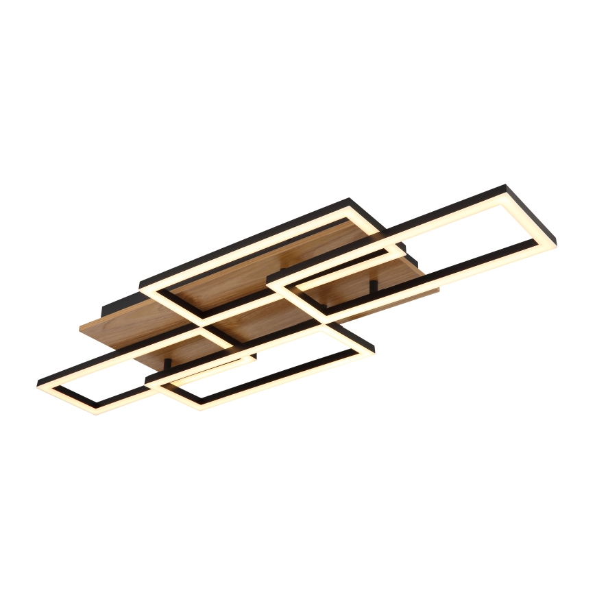 Globo - Dimbare LED-plafondlamp LED/40W/230V 2700-6500K 32,5x87,5 cm bruin/zwart + afstandsbediening