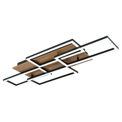 Globo - Dimbare LED-plafondlamp LED/40W/230V 2700-6500K 32,5x87,5 cm bruin/zwart + afstandsbediening