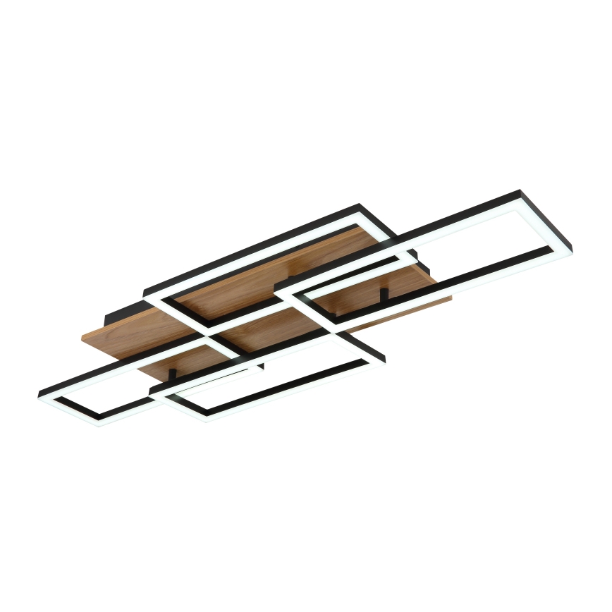 Globo - Dimbare LED-plafondlamp LED/40W/230V 2700-6500K 32,5x87,5 cm bruin/zwart + afstandsbediening