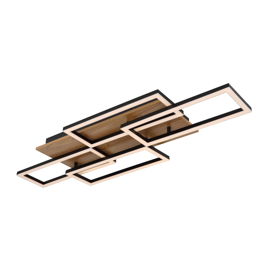 Globo - Dimbare LED-plafondlamp LED/40W/230V 2700-6500K 32,5x87,5 cm bruin/zwart + afstandsbediening