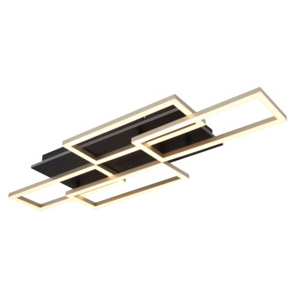 Globo - Dimbare LED-plafondlamp LED/40W/230V 2700-6500K 32,5x87,5 cm zwart + afstandsbediening