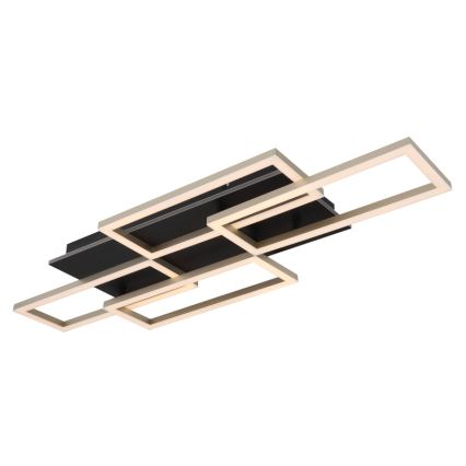 Globo - Dimbare LED-plafondlamp LED/40W/230V 2700-6500K 32,5x87,5 cm zwart + afstandsbediening