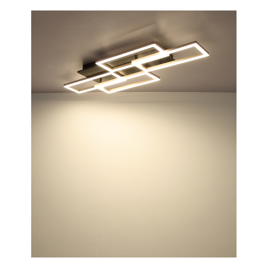 Globo - Dimbare LED-plafondlamp LED/40W/230V 2700-6500K 32,5x87,5 cm zwart + afstandsbediening