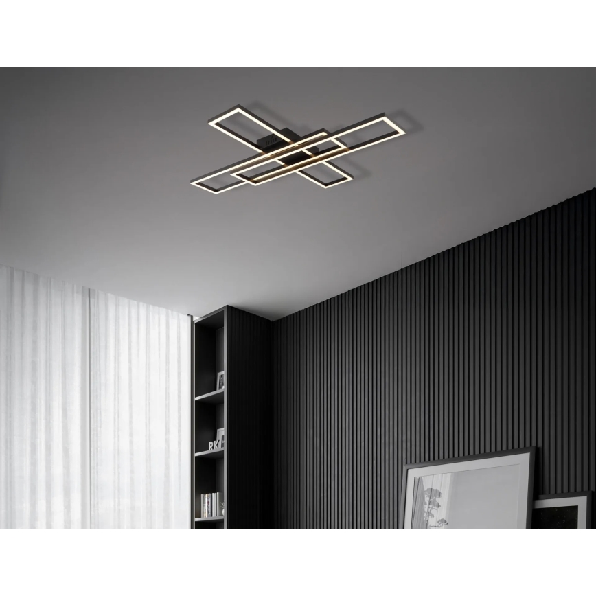 Globo - Plafonnier LED 55 W, 230 V, 3000 K, 80 x 60 cm