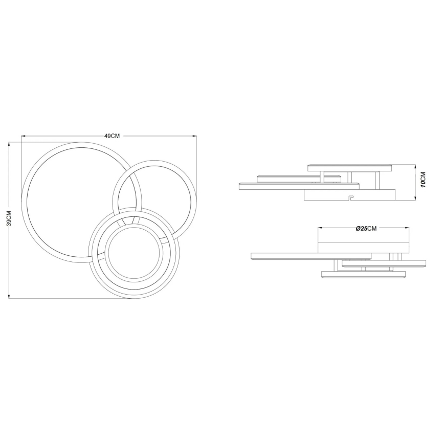 Globo - LED plafondlamp LED/40W/230V 3000K 49x39 cm