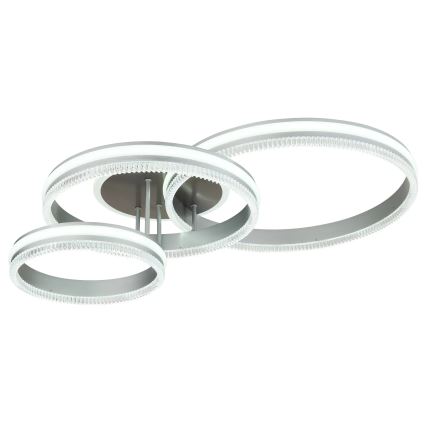Globo - Dimbare LED-plafondlamp LED/72W/230V 2700-6000K zilverkleurig + afstandsbediening