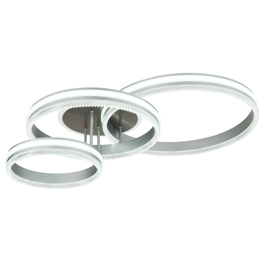 Globo - Plafonnier LED dimmable/72W/230V 2700-6000K argenté + télécommande