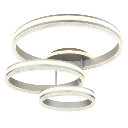 Globo - Plafonnier LED dimmable/72W/230V 2700-6000K argenté + télécommande