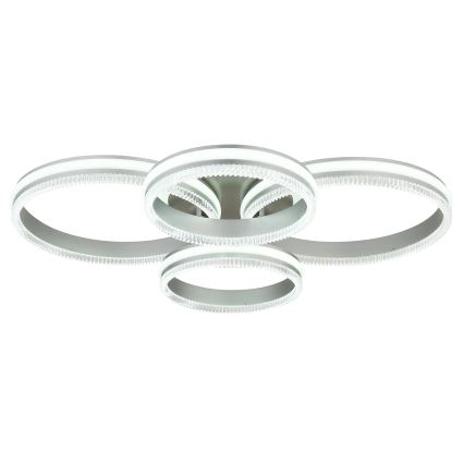Globo - Dimbare LED-plafondlamp LED/90W/230V 2700-6000K zilver + afstandsbediening