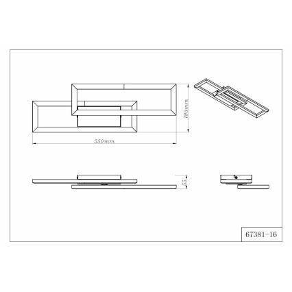 Globo - LED plafondlamp LED/16W/230V 3000/4000/6000K
