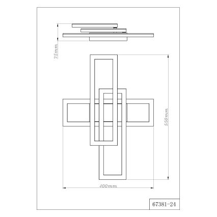 Globo - LED-plafondlamp LED/24W/230V 3000/4000/6000K