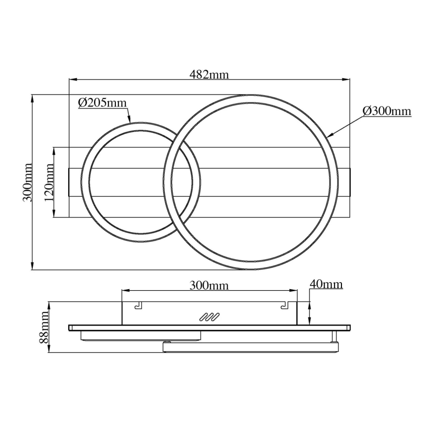 Globo - LED plafondlamp LED/30W/230V 4000K 30x48,2 cm