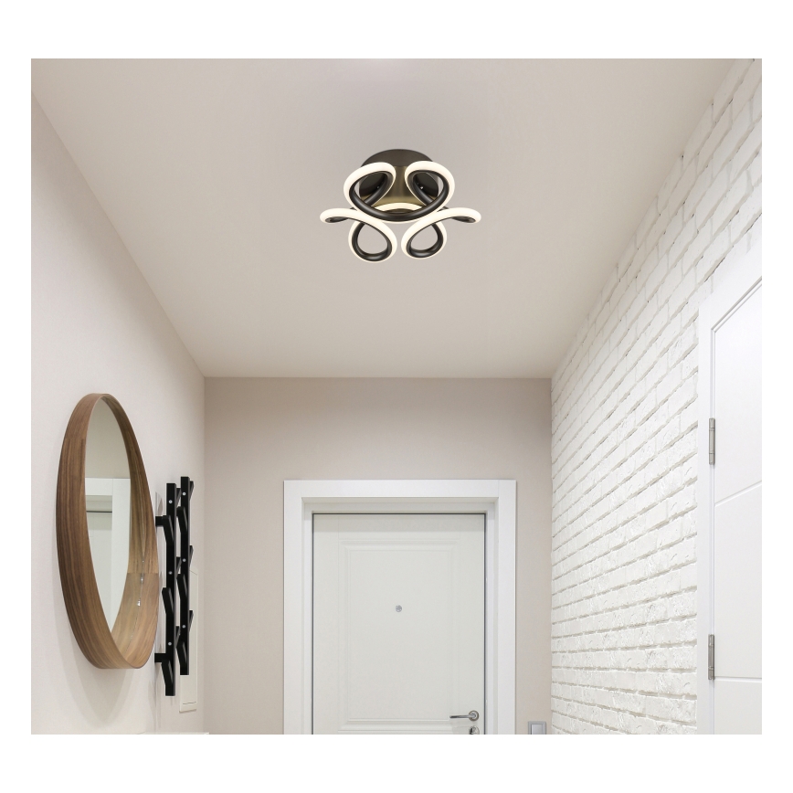 Globo - LED Plafondlamp LED/24W/230V 2700/4000/6000K Ø 26 cm zwart