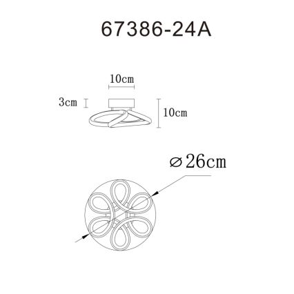 Globo - LED Plafondlamp LED/24W/230V 2700/4000/6000K Ø 26 cm zwart