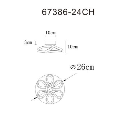 Globo - LED Plafondlamp LED/24W/230V 2700/4000/6000K Ø 26 cm goudkleurig