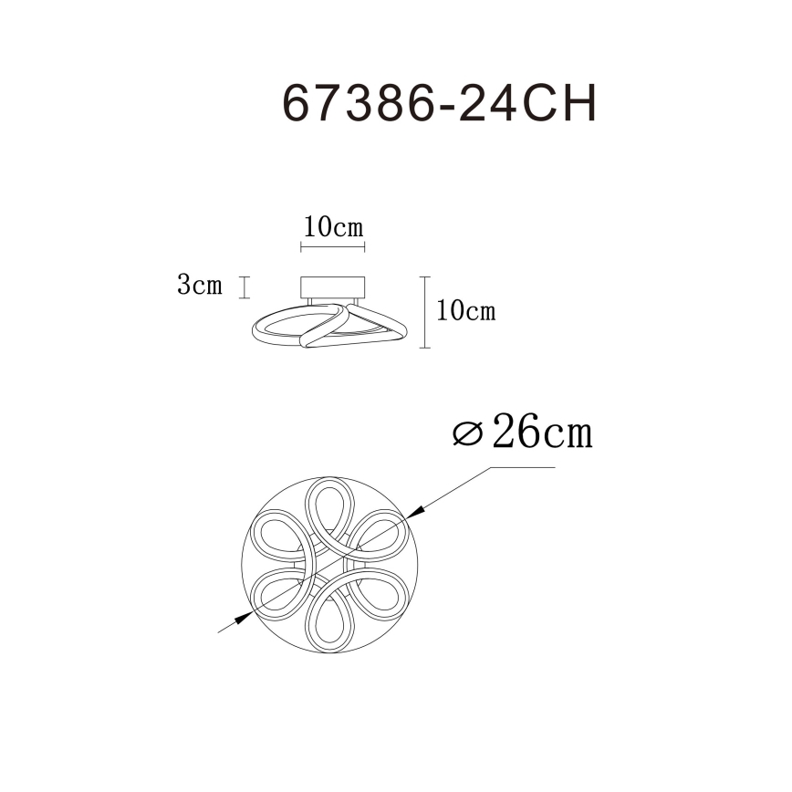 Globo - LED Plafondlamp LED/24W/230V 2700/4000/6000K Ø 26 cm goudkleurig
