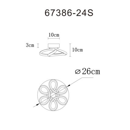 Globo - LED Plafondlamp LED/24W/230V 2700/4000/6000K Ø 26 cm mat chroom