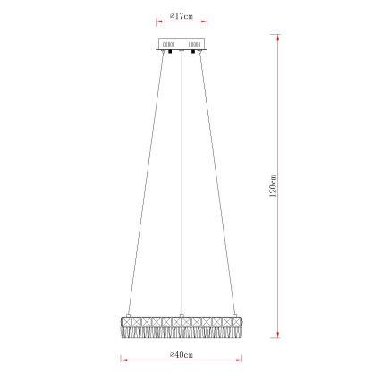 Globo - Suspension LED dimmable sur câble LED/24W/230V 2700-6000K transparente + télécommande