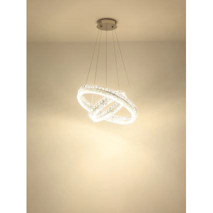 Globo - Suspension LED dimmable sur câble LED/60W/230V 2700-6000K transparente + télécommande