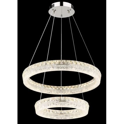 Globo - Suspension LED dimmable sur câble LED/60W/230V 2700-6000K transparente + télécommande
