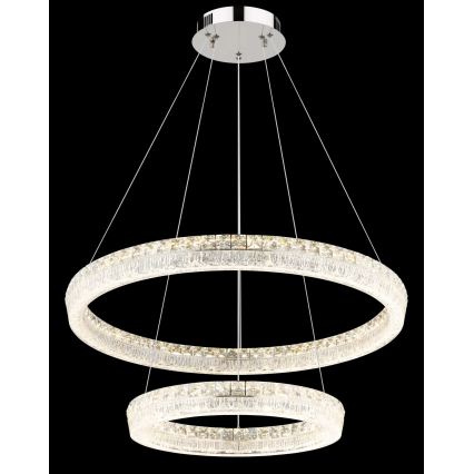 Globo - Suspension LED dimmable sur câble LED/72W/230V 2700-6000K transparente + télécommande