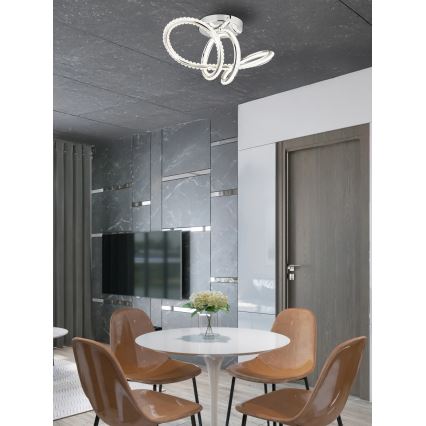 Globo - Dimbare LED-plafondlamp LED/40W/230V 2700-6000K glanzend chroom + afstandsbediening