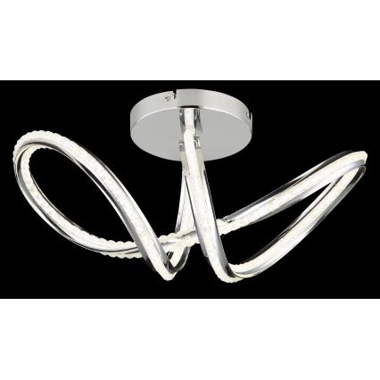 Globo - Dimbare LED-plafondlamp LED/40W/230V 2700-6000K glanzend chroom + afstandsbediening