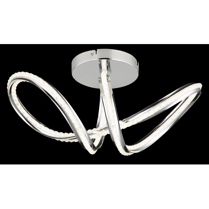 Globo - Dimbare LED-plafondlamp LED/40W/230V 2700-6000K glanzend chroom + afstandsbediening
