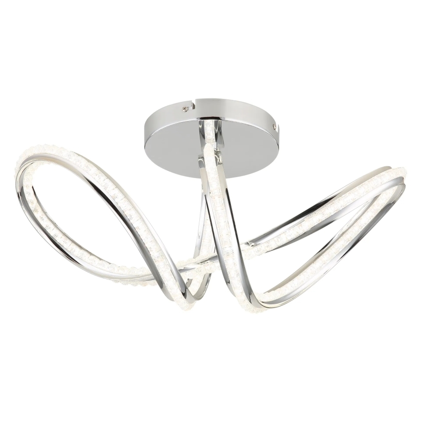 Globo - Dimbare LED-plafondlamp LED/40W/230V 2700-6000K glanzend chroom + afstandsbediening