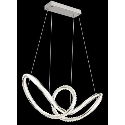 Globo - LED dimbare pendellamp aan kabel LED/45W/230V 2700-6000K glanzend chroom + afstandsbediening