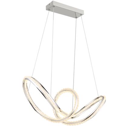 Globo - LED dimbare pendellamp aan kabel LED/45W/230V 2700-6000K glanzend chroom + afstandsbediening