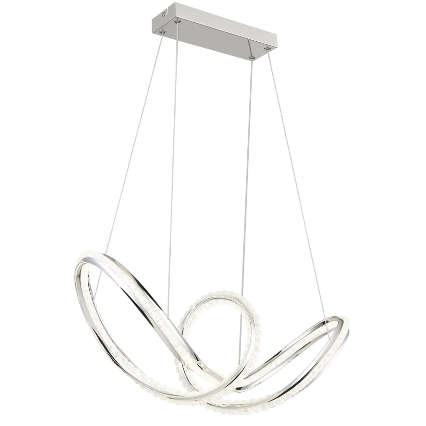 Globo - LED dimbare pendellamp aan kabel LED/45W/230V 2700-6000K glanzend chroom + afstandsbediening