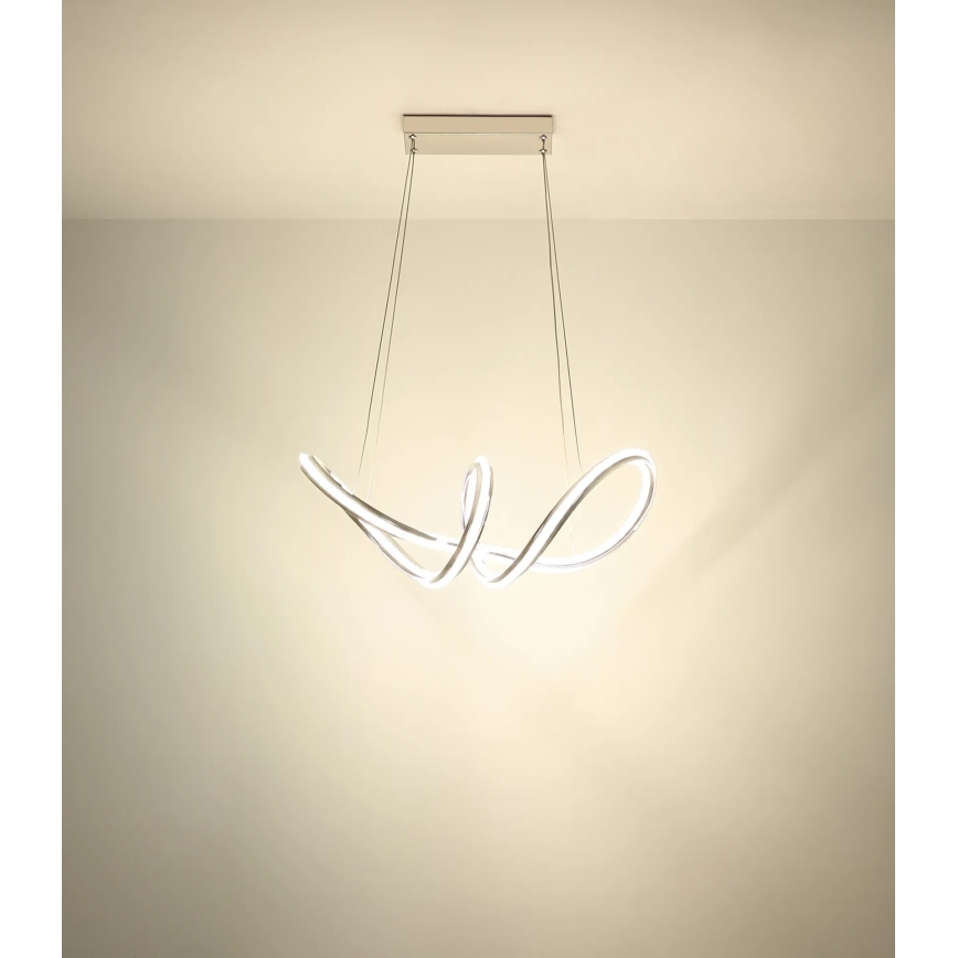 Globo - Suspension LED à intensité variable sur câble LED/45W/230V 2700-6000K chrome brillant + télécommande