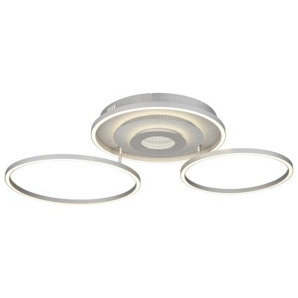 Globo - Plafonnier LED dimmable LED/40W/230V 2700-6500K 57x99,2 cm argenté + télécommande