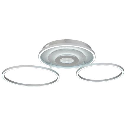 Globo - Plafonnier LED dimmable LED/40W/230V 2700-6500K 57x99,2 cm argenté + télécommande