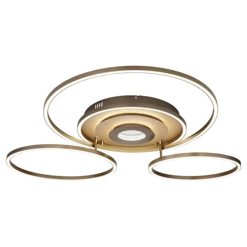 Globo - Dimbare LED-plafondlamp 60W/230V 2700-6500K 80,8x99,2 cm bruin + afstandsbediening