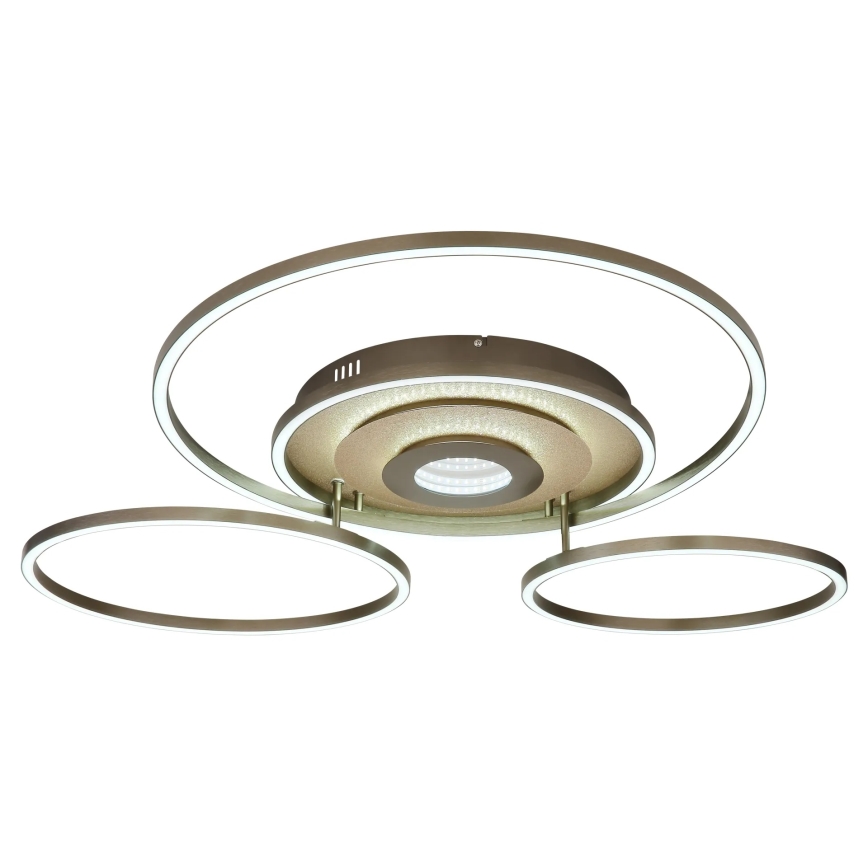 Globo - Dimbare LED-plafondlamp 60W/230V 2700-6500K 80,8x99,2 cm bruin + afstandsbediening