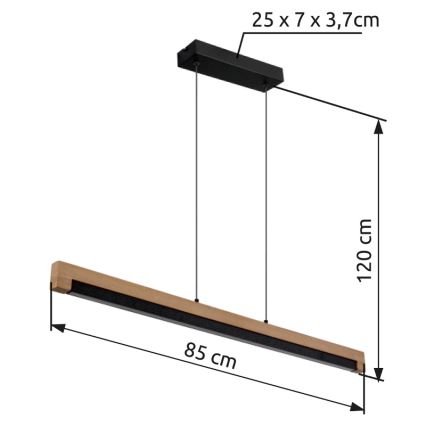 Globo - LED Hanglamp aan een koord LED/24W/230V