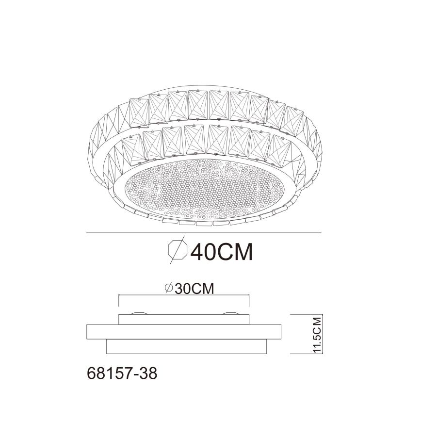 Globo - dimbare LED-plafondlamp LED/38W/230V 2700-6000K Ø 40 cm + afstandsbediening