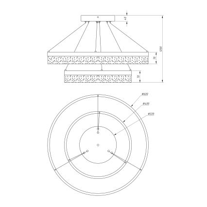 Globo 68225-60 - Suspension LED avec fil SMITTY 1xLED/60W/230V