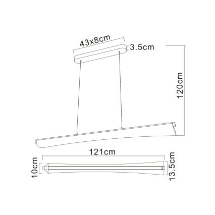 Globo - LED-hanglamp aan kabel LED/36W/230V 2700/4000/6000K