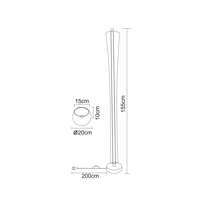 Globo - LED vloerlamp LED/48W/230V 2700/4000/6000K