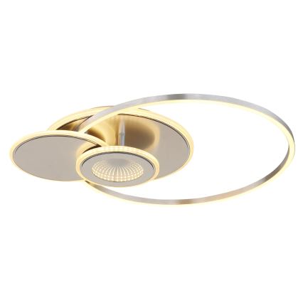 Globo - Dimbare LED-plafondlamp LED/24W/230V 2700-6500K zilver + afstandsbediening